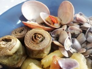 Carciofini e frutti di mare ricetta