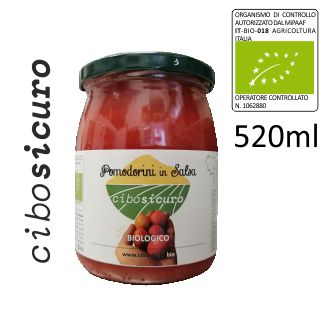 Conserve Pomodorini rossi in salsa Bio 520ml Cibo Sicuro
