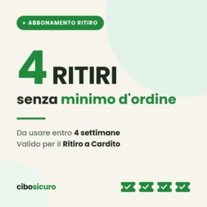 Abbonamento Ritiro — 4 settimane senza minimo d'ordine